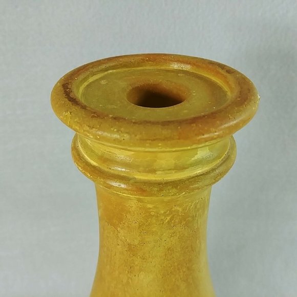 Candle Holder Taper Pillar Artist Signed Concrete Spindle Design Hand Made - Picture 4 of 10